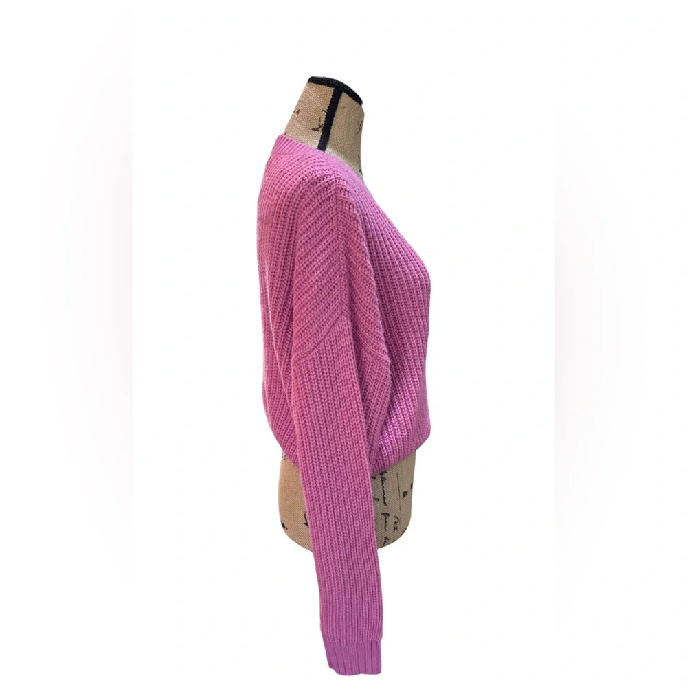 Elodie Vibrant Pink Crew Neck Sweater - Picture 4 of 5